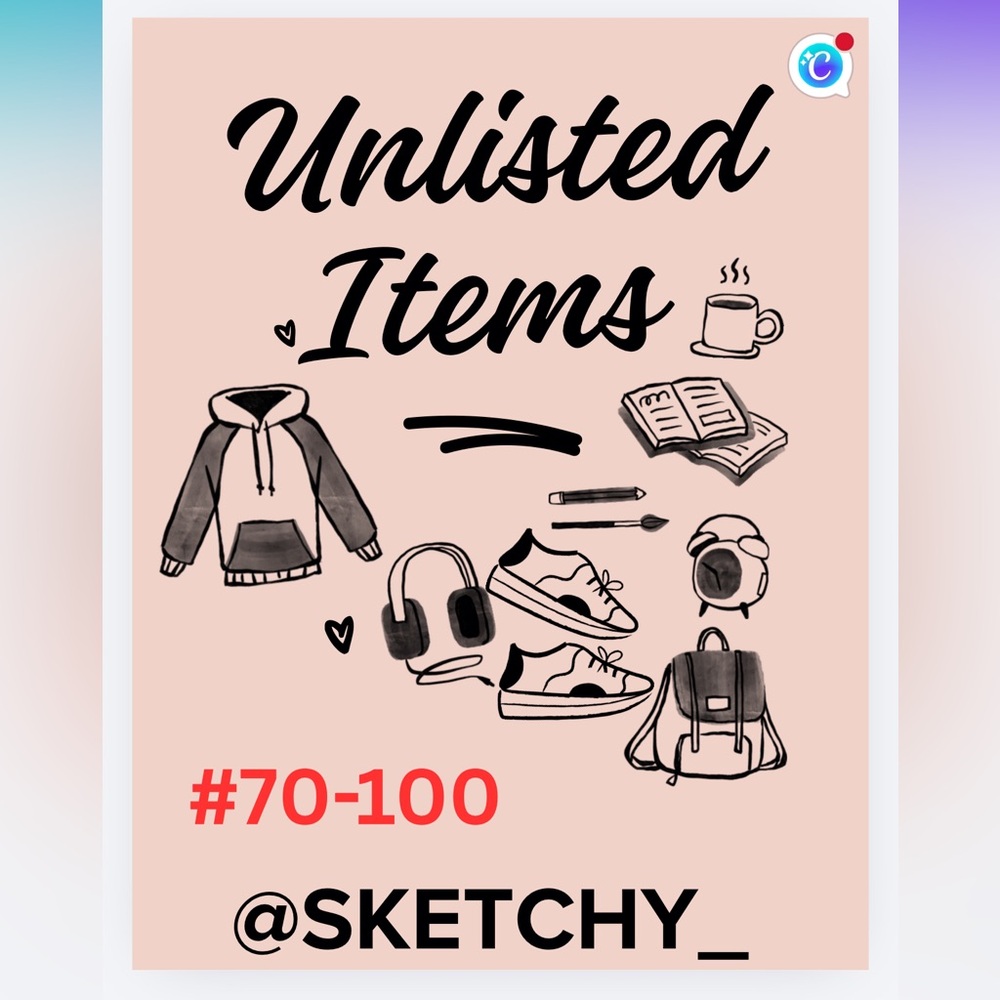 Unlisted items flyer #70-100